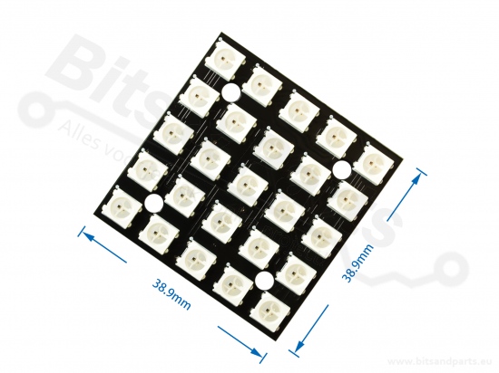 LED Board 5x5 WS2812B 5050 RGB LED met drivers  (25bits)